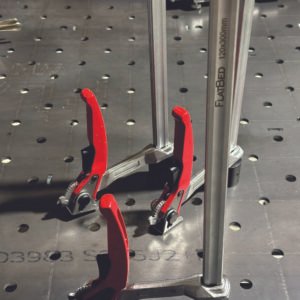 FLATBED Mechanical clamp 300x120mm FL-M-30012 με μηχανισμό καστάνιας και universal pin Φ16mm